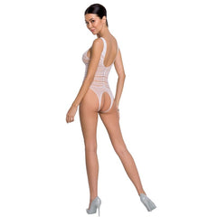 PASSION - MUJER BS086 BODYSTOCKING BLANCO TALLA UNICA