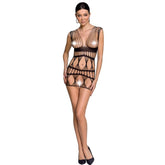 PASSION - WOMEN BS089 BLACK BODYSTOCKING ONE SIZE