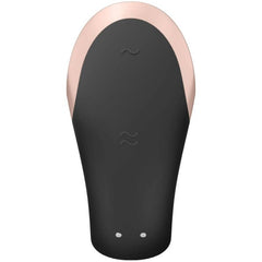 SATISFYER - DOUBLE LOVE LUXURY PARTNER BLACK VIBRATOR
