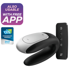 SATISFYER - VIBRADOR DOBLE FUN PARTNER NEGRO