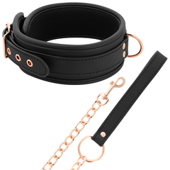 COQUETTE CHIC DESIRE - FANCY COLLAR DE CUERO VEGANO CON PULSERA Y FORRO DE NEOPRENO