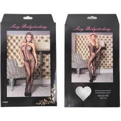QUEEN LINGERIE - BODYSTOCKING HALTER NECK S/L