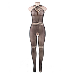 QUEEN LINGERIE - BODYSTOCKING TIRANTES PARA EL CUELLO S/L