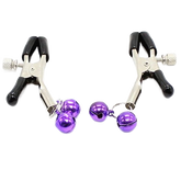 OHMAMA FETISH - Pinces à tétons AVEC CLOCHE LILAS