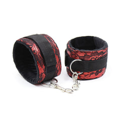 OHMAMA FETISH - VELVET HANDCUFFS WITH NYLON RIBBON