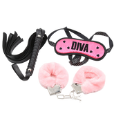 OHMAMA FETISH - SET BONDAGE DE ESPOSAS, LÁTIGO Y MÁSCARA