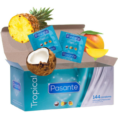 PASANTE - TROPICAL FLAVOUR CONDOMS 144 UNITS
