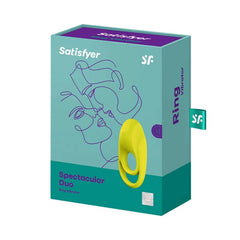 SATISFYER - SPECTACULAR DUO YELLOW RING VIBRATOR
