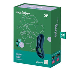 SATISFYER - EPIC DUO RING VIBRATOR APPLICATION BLUE