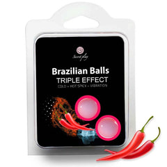 SECRETPLAY - SET DE 2 BOLAS BRASILEÑAS TRIPLE EFECTO