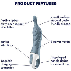 SATISFYER - AMAZING 2 ASPOT GRIS VIBRADOR