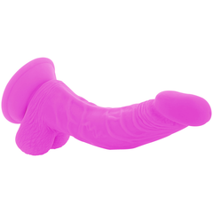 DIVERSIA - DILDO VIBRADOR FLEXIBLE MORADO 21.5 CM -O- 4.5 CM
