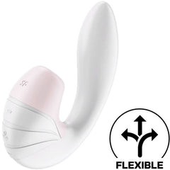 SATISFYER - ESTIMULADOR DE PULSO DE AIRE Y VIBRACIÓN SUPERNOVA BLANCO