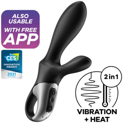 SATISFYER - HEAT CLIMAX+ APPLICATION BLACK ANAL VIBRATOR