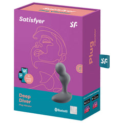 SATISFYER - DEEP DIVER GRAY VIBRANT PLUG APPLICATION