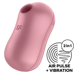 SATISFYER - ESTIMULADOR DE PULSO DE AIRE Y VIBRADOR DE BARBA DE ALGODÓN LILA