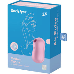 SATISFYER - ESTIMULADOR DE PULSO DE AIRE Y VIBRADOR DE BARBA DE ALGODÓN LILA