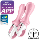 SATISFYER - AIR PUMP BOOTY 5+ VIBRADOR ANAL HINCHABLE ROSA