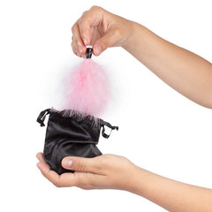 SECRETPLAY - KIT LUZ DORADA POLVO COMESTIBLE Y PLUMA DE FRESA ESPUMANTE