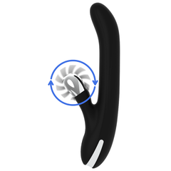 BLACK&SILVER – VIBRADOR ROTATION RABBIT STORM