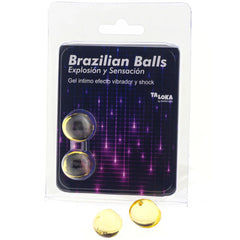 TALOKA - 2 BOLAS BRASILEÑAS VIBRANTES Y EFECTO DE CHOQUE DE GEL EMOCIONANTE