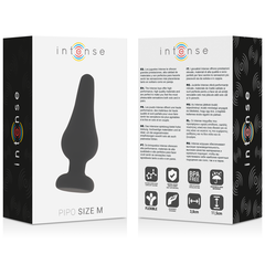INTENSE - PIPO M PLUG ANAL SILICONA NEGRO 11 CM