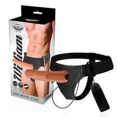HARNESS ATTRACTION - WILLIAN HOLLOW REINS WITH VIBRATOR 17 CM -O- 4.5 CM