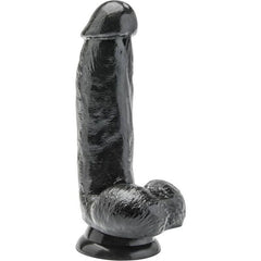 GET REAL - DILDO DE 12 CM CON BOLAS NEGRAS