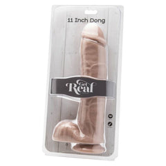 GET REAL - DILDO DE 28 CM CON PERLAS DE PIEL