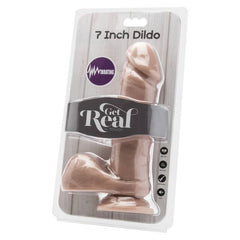 GET REAL - DILDO DE 18 CM CON PERLAS VIBRADORAS DE PIEL