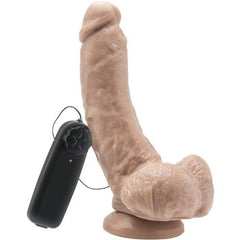 GET REAL - DILDO DE 20,5 CM CON PERLAS VIBRADORAS DE PIEL