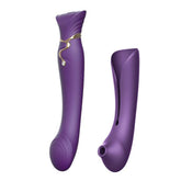 ZALO - QUEEN PULSE WAVE CLIT STIM PURPLE SET