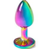 SECRETPLAY - RAINBOW METAL ANAL PLUG SMALL SIZE 7 CM