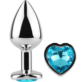 SECRETPLAY - BLUE HEART METAL ANAL PLUG SMALL SIZE 7 CM