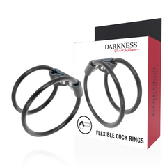 DARKNESS - FLEXIBLE DOUBLE PENIS RING