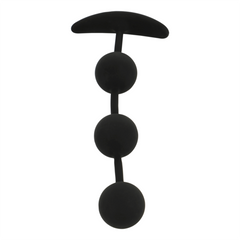 BLACK&SILVER - ROSARIO ANAL HARRY 3 ESFERAS DE SILICONA 14 CM