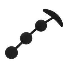 BLACK&SILVER - ROSARIO ANAL HARRY 3 ESFERAS DE SILICONA 14 CM