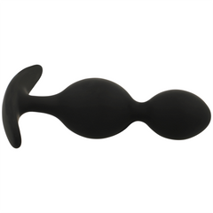 BLACK&SILVER - ORSON SILICONE 2-WAVE ANAL PLUG 9 CM