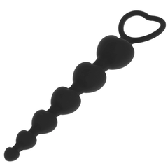 BLACK&SILVER - CADENA CORAZÓN ANAL MILA 18 CM