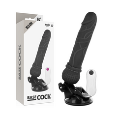BASECOCK - VIBRADOR REALISTA NATURAL CON CONTROL REMOTO 19,5 CM -O- 4 CM