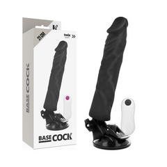 BASECOCK - VIBRADOR REALISTA CON CONTROL REMOTO NATURAL 21 CM -O- 4 CM
