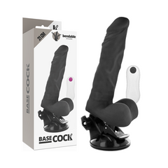 BASECOCK - VIBRADOR ARTICULABLE CON MANDO A DISTANCIA NATURAL 21 CM -O- 5 CM