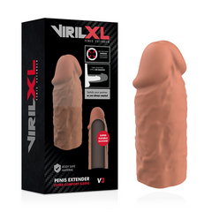 VIRILXL - EXTENSIÓN DE PENE EN SILICONA LÍQUIDA MARRÓN V3