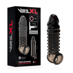 VIRILXL - EXTENSIÓN Y FUNDA DE PENE V11 NEGRA