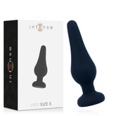 INTENSO - PIPO S PLUG ANAL DE SILICONA NEGRO 9,8 CM
