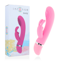 INTENSE - SUSY SILICONE PINK RABBIT OSCILLATING VIBRATOR