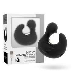 BLACK&SILVER - DADOS DE PATO DE SILICONA RECARGABLES ESTIMULANTES DUCKYMANIA