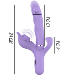 INTENSE - BILLIE MULTIFUNCTIONAL RECHARGEABLE VIBRATOR SUCTION AND PULSATION PURPLE