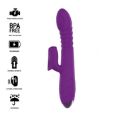 INTENSE - IGGY UP & DOWN MULTIFUNCTION RECHARGEABLE VIBRATOR WITH PURPLE CLITORAL STIMULATOR