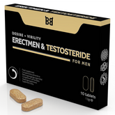 BLACK BULL - ERECTMEN & TESTOSTERIDE POWER Y TESTOSTERONA PARA HOMBRES 10 CÁPSULAS